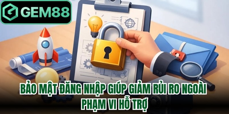 Miễn Trừ Trách Nhiệm Gem88 - Hiểu Rõ Giới Hạn Quyền Lợi 2 Bảo mật đăng nhập giúp giảm rủi ro ngoài phạm vi hỗ trợ